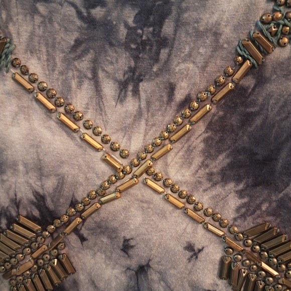 DOUBLE D RANCH BEADED TIE DYE BLOUSE SIZE SMALL - Picture 2 of 11